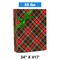 Plaid Christmas Wrapping Paper Red / Gold Holographic Plaid 24 '' × 417 '